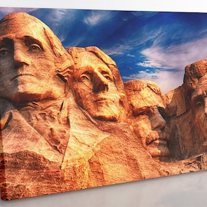 Mount Rushmore Canvas Print: South Dakota Landscape Wall Art