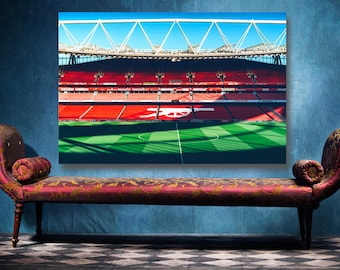 Arsenal Emirates Stadium Wall Art, grote ongelijste semi-gloss Arsenal Poster Print Home Decor Wall Art, Arsenal Fan Gift voor hem en haar.