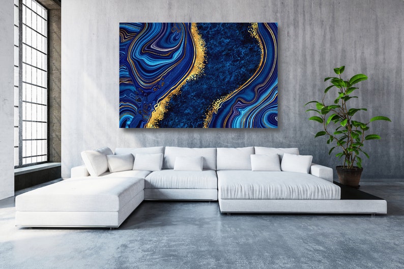 Abstract Art Marble Acrylic Glass Wall Art Large High Gloss Etsy