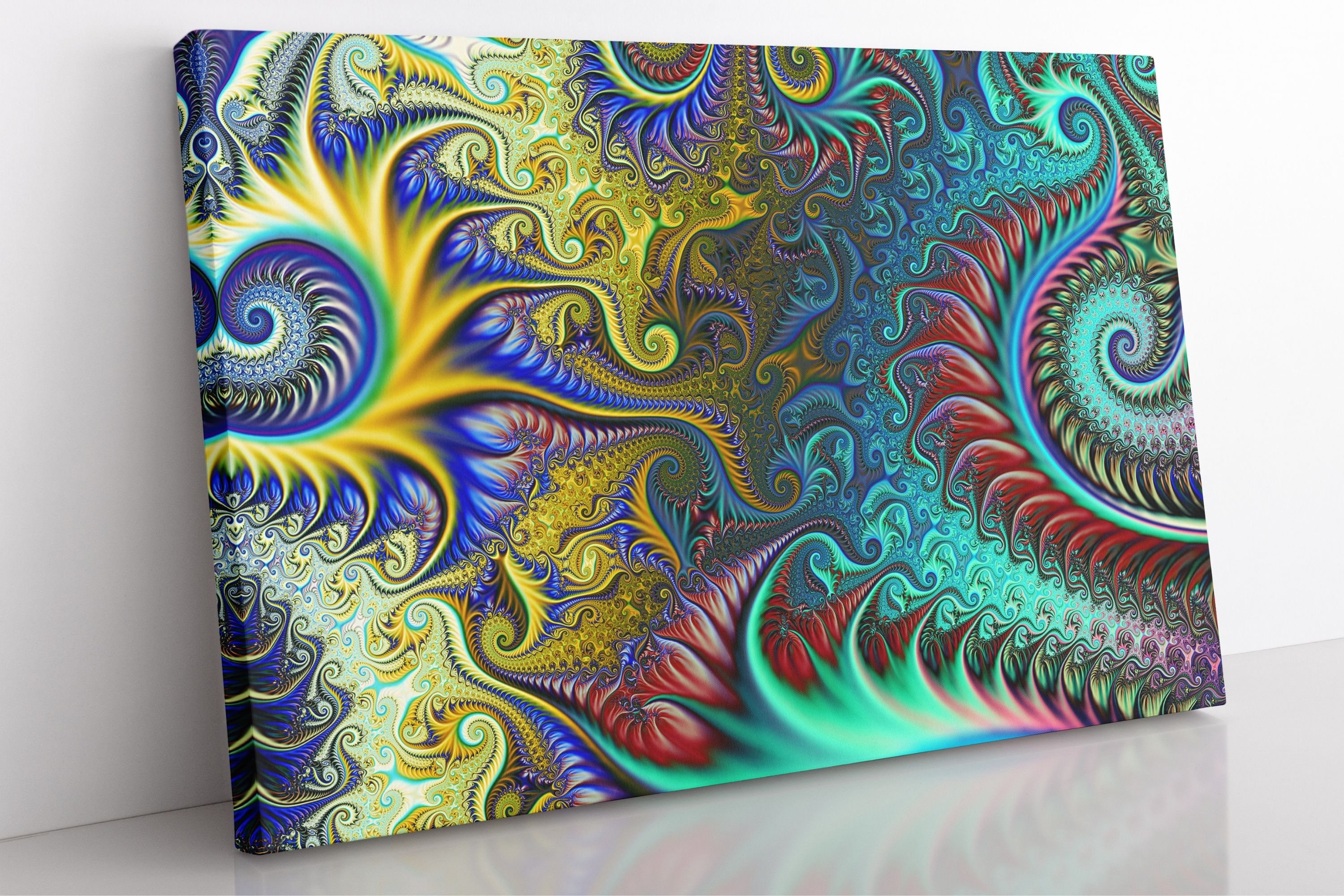 Fractal Canvas Art: Large Abstract Psychedelic Print - Etsy, image size:3000x2000