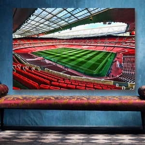 Arsenal Emirates Stadium Wall Art, Large Unframed Semi-Gloss Poster Print Home Decor Wall Art, Arsenal Fan Gift For Him, Gift For Her.