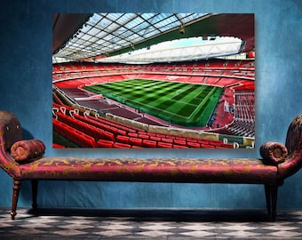 Arsenal Emirates Stadium Wall Art, grote ongelijste semi-glans Poster Print Home Decor Wall Art, Arsenal Fan Gift voor hem, Cadeau voor haar.