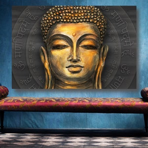 Buddha Wall Art, Large Unframed Buddha Poster Print Home Decor Wall Art, Aesthetic Room Decor Meditation Wall Art.