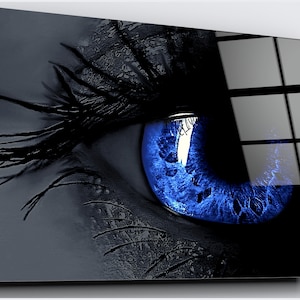 Blue Eye Acrylic Glass Wall Art: Modern Home Decor