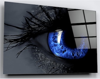 Blue Eye Acrylic Glass Wall Art: Modern Home Decor
