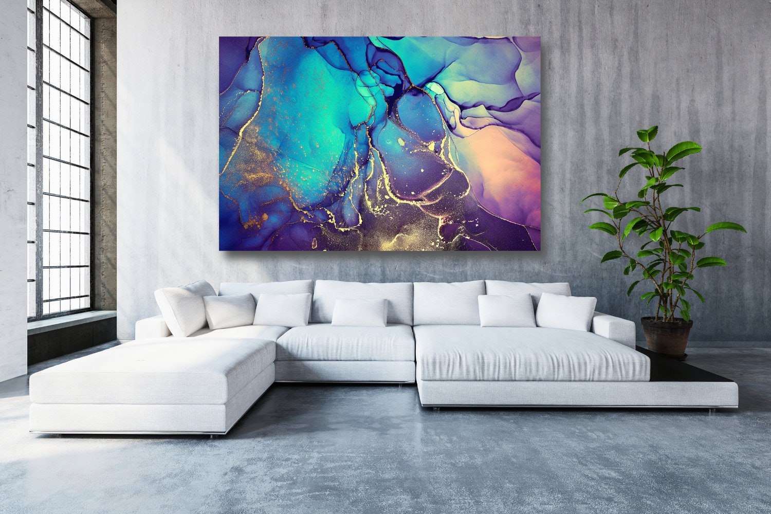 Abstract Art Acrylic Glass Wall Art Large High Gloss Boho Etsy UK