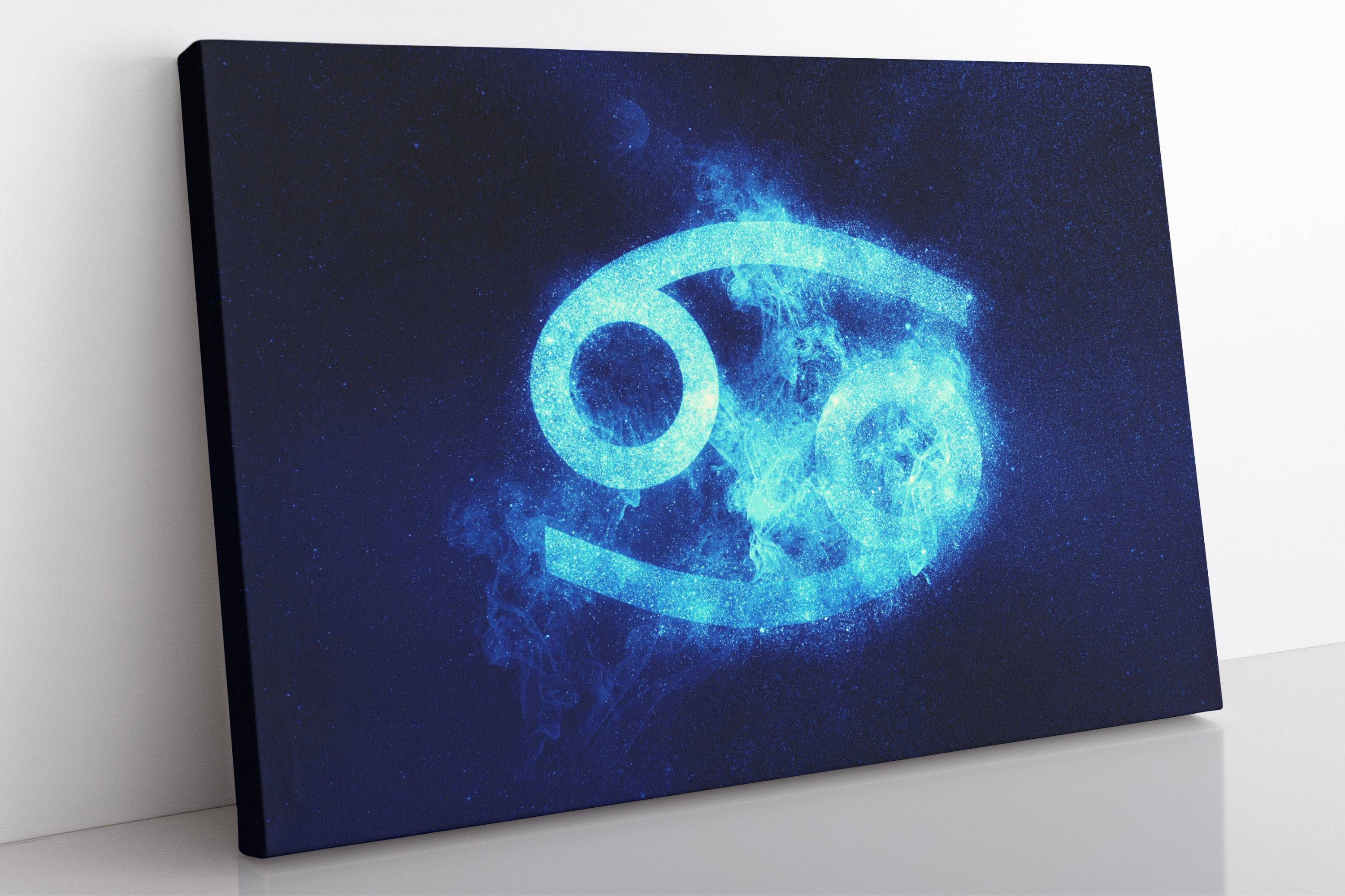 Cancer Zodiac Canvas Wall Art Large Framed Cancer Horoscope Etsy