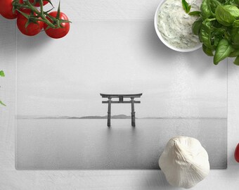 Planche à découper japonaise Torii en verre trempé, décoration de cuisine