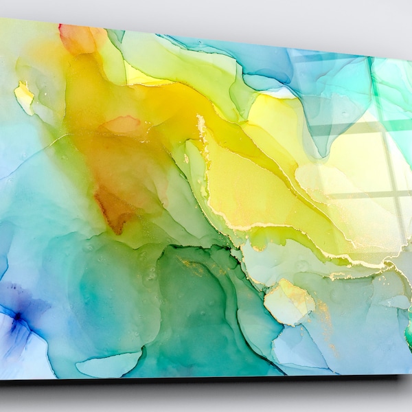 Glass Wall Art Etsy UK
