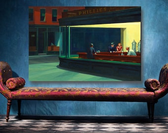 Edward Hopper Nighthawks Print: Unframed Fine Art Poster