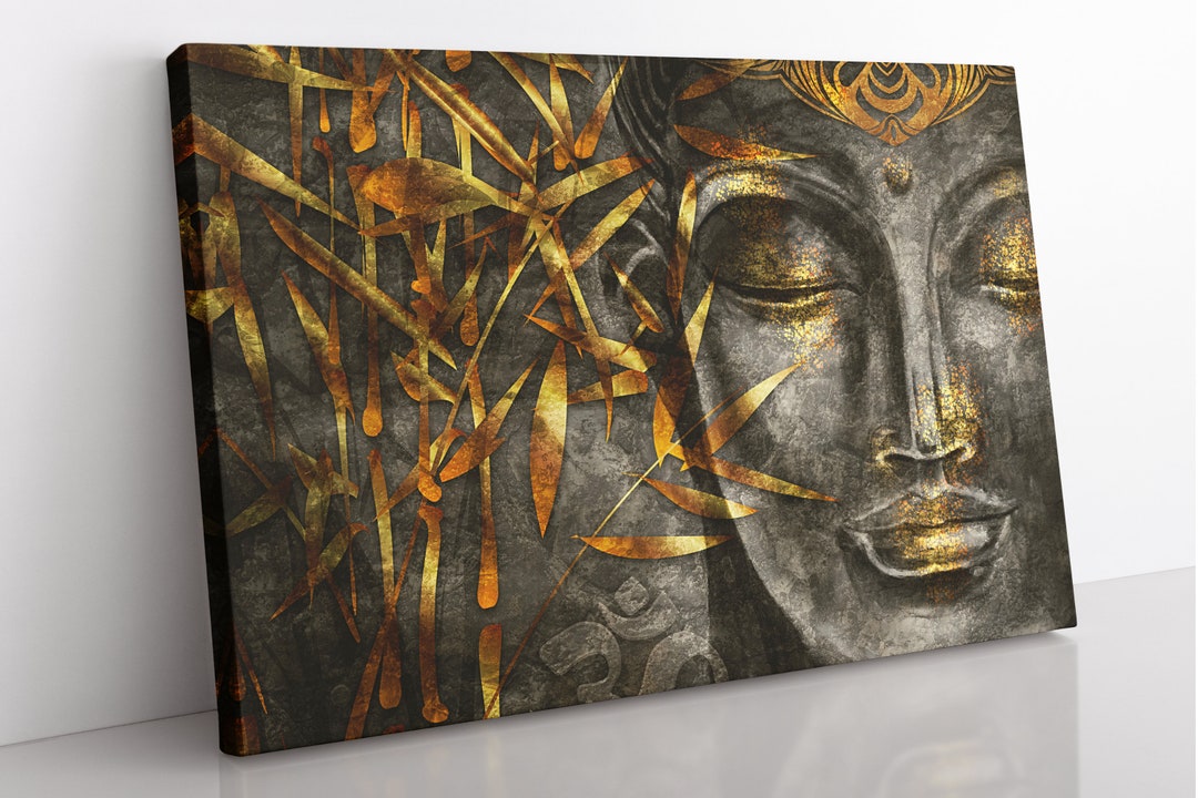 Buddha Canvas Wall Art, Large Framed Buddha Canvas Print Home Decor ...