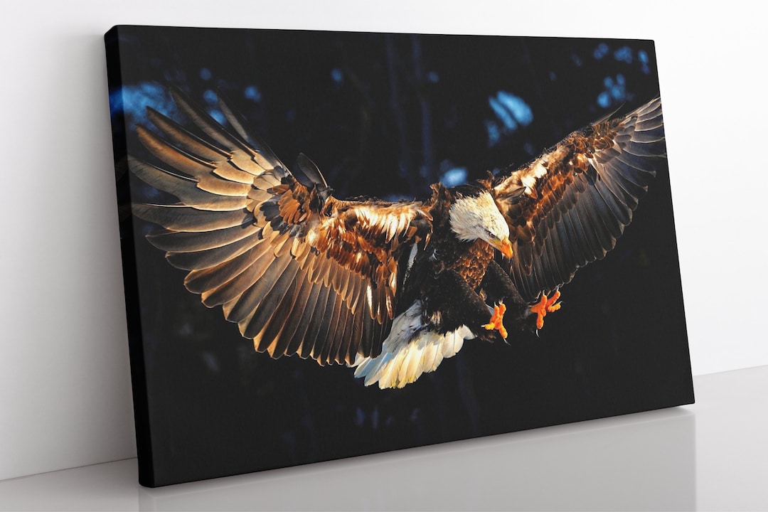 Eagle Canvas Wall Art, Large Framed Eagle Print Home Decor Wall Art