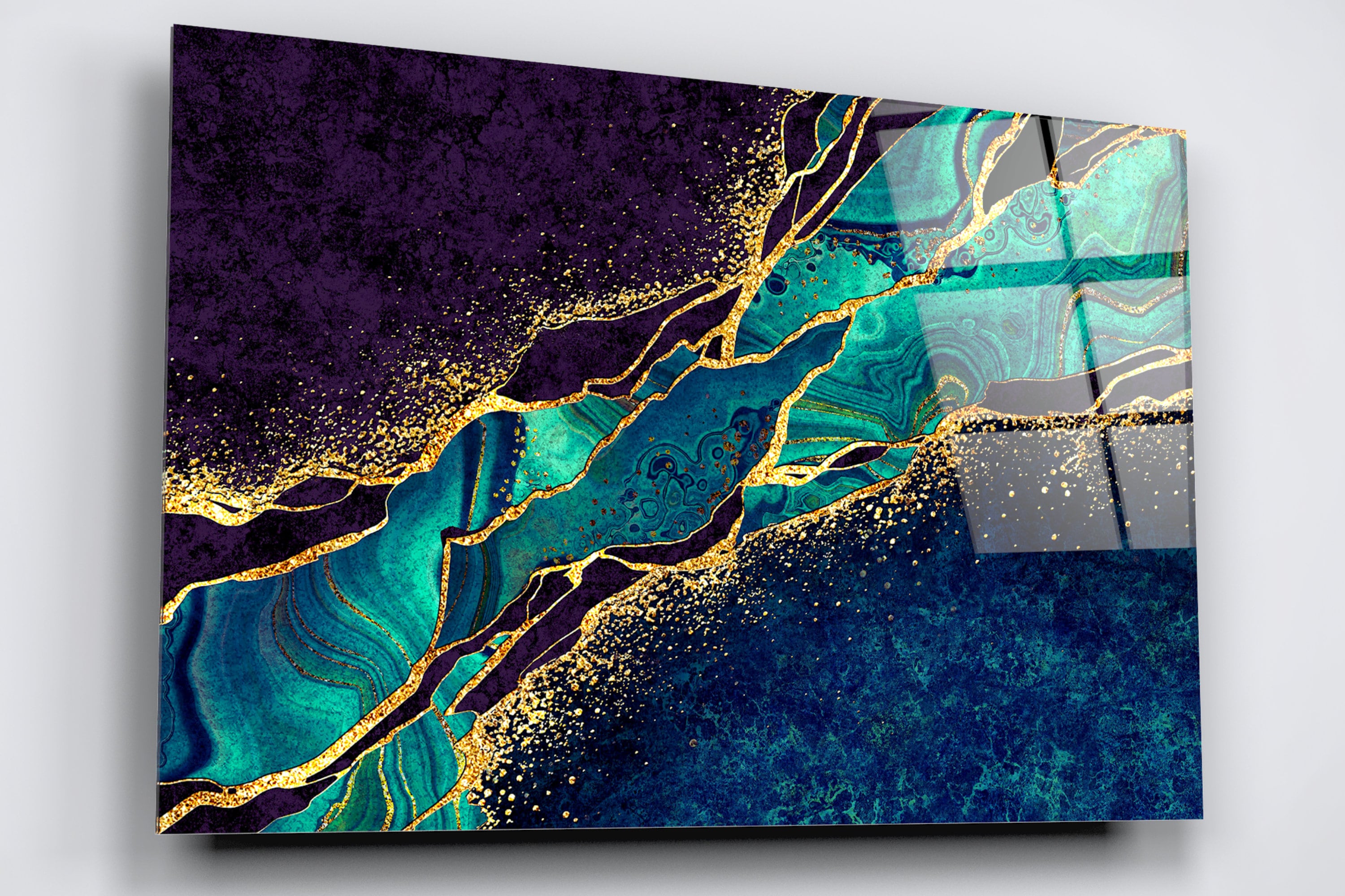 Abstract Art Marble Acrylic Glass Wall Art Large High Gloss Etsy UK