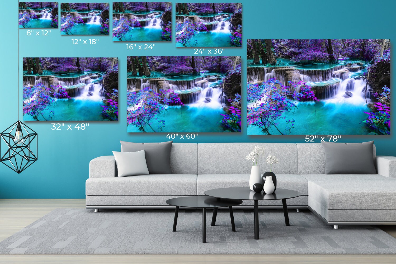 Thailand Forest Waterfall Canvas Wall Art Framed Waterfall - Etsy
