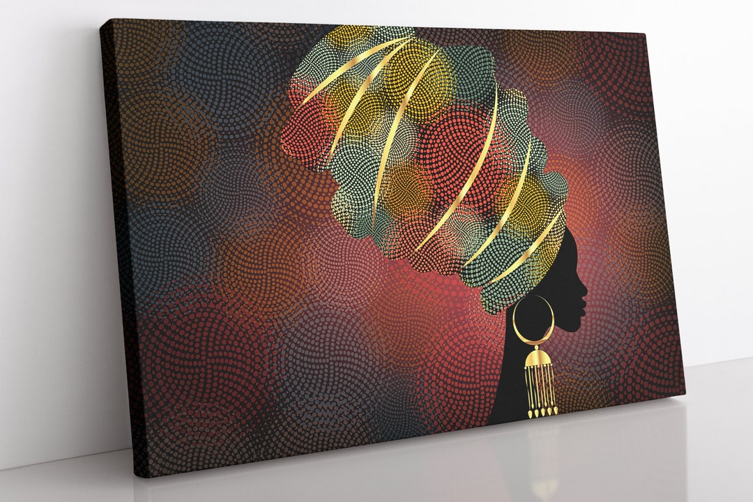 African Canvas Wall Art, Large Framed African Art Canvas Print Home