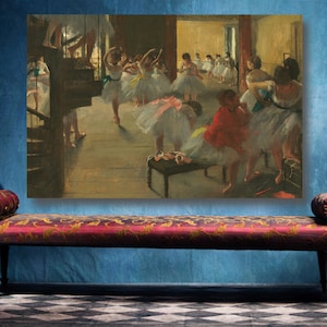 Edgar Degas - The Dance Class Wall Art, Large Unframed Fine Art Poster Print Home Decor Wall Art, Modern Classical Art Wall Decor Print.