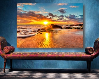 Maui Sunset Beach Poster: Küstenlandschaft