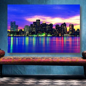Boston Cityscape Poster Print: Modern Skyline Wall Art