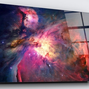 Orion Nebula Acrylic Glass Wall Art: Hubble Telescope Galaxy Print