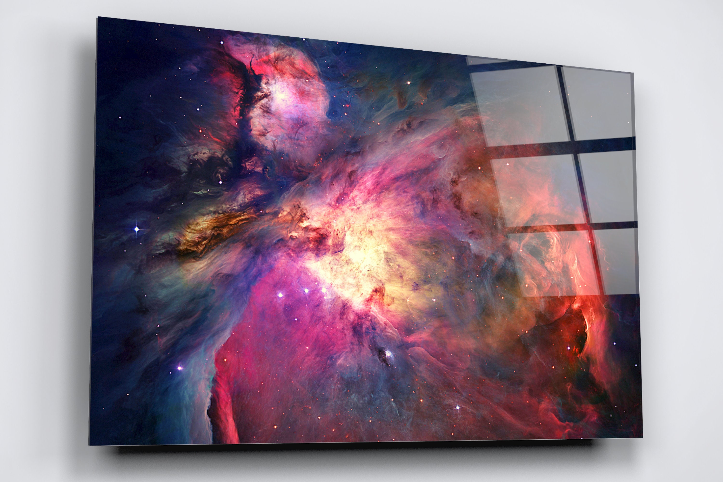 Orion Nebula Acrylic Glass Wall Art: Hubble Telescope Galaxy Print