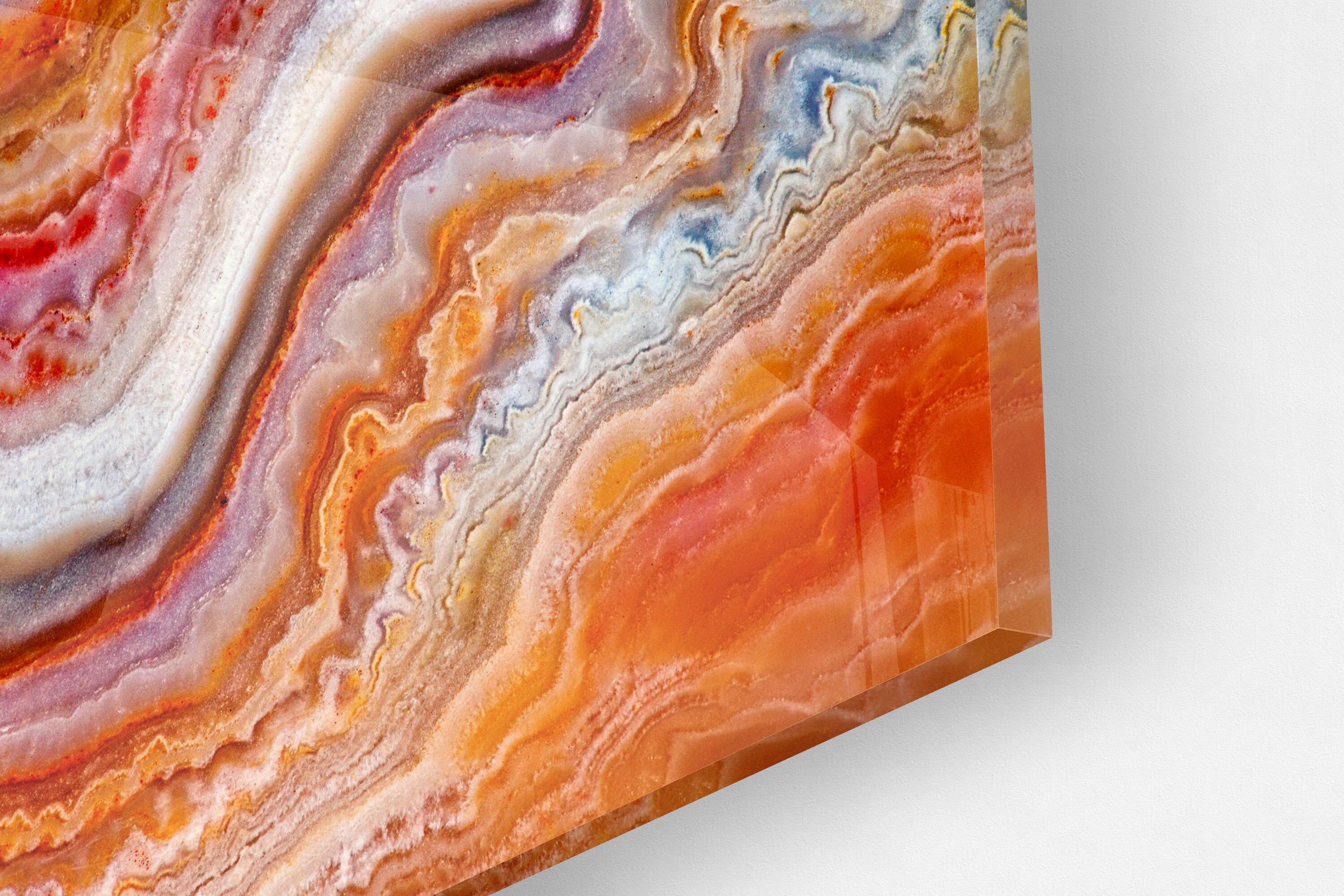 Abstract Art Marble Acrylic Glass Wall Art Large High Gloss Etsy