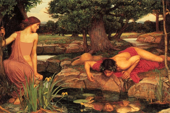 Echo and Narcissus Art Print - John William Waterhouse - Classical ...