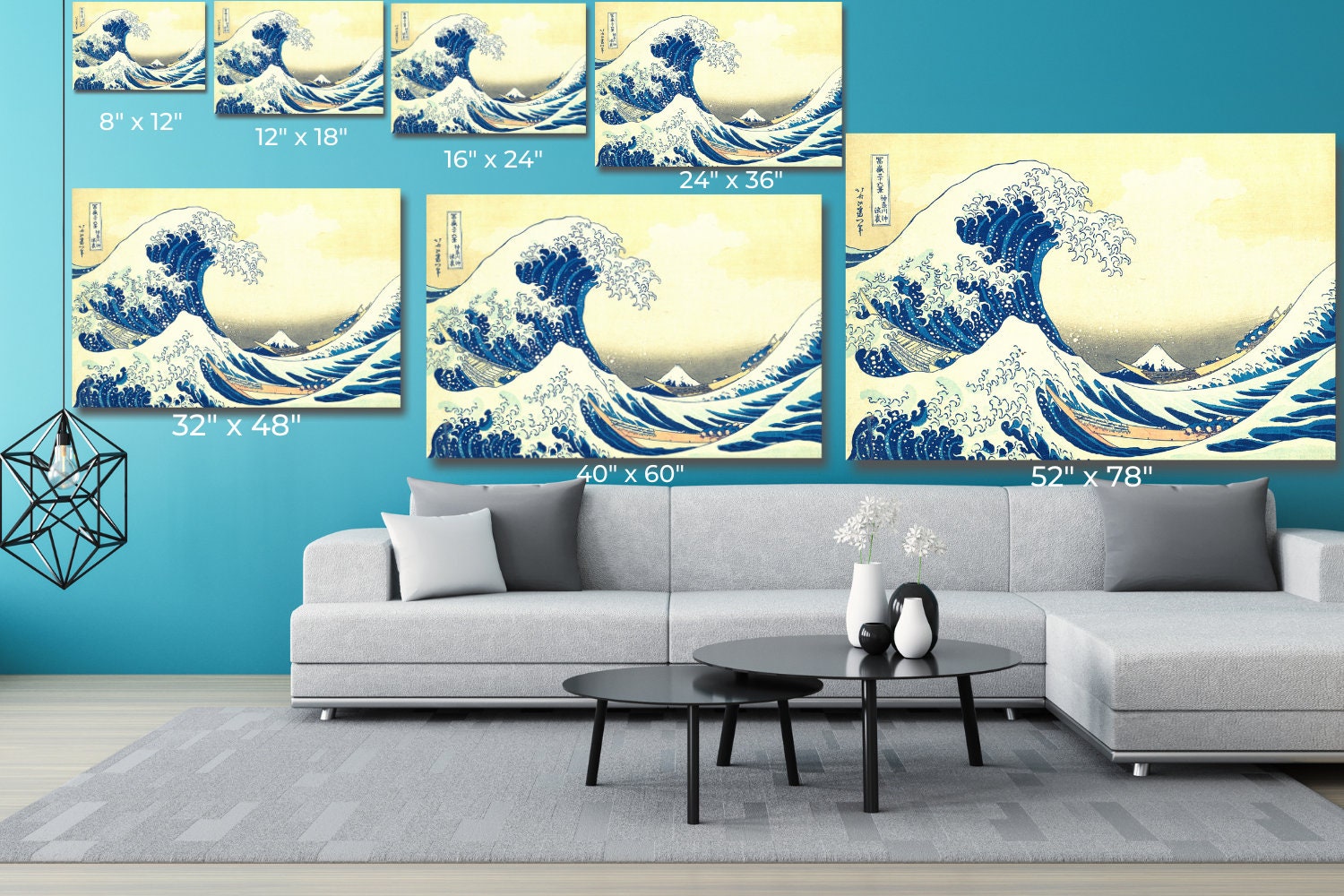 Hokusai the Great Wave off Kanagawa Wall Art Unframed - Etsy UK