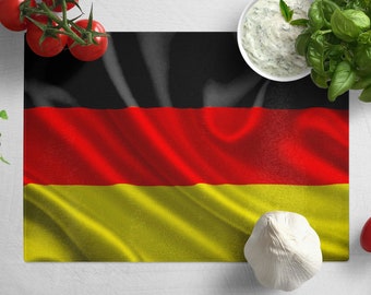 Germany Flag Tempered Glass Cutting Board, Kitchen Decor
