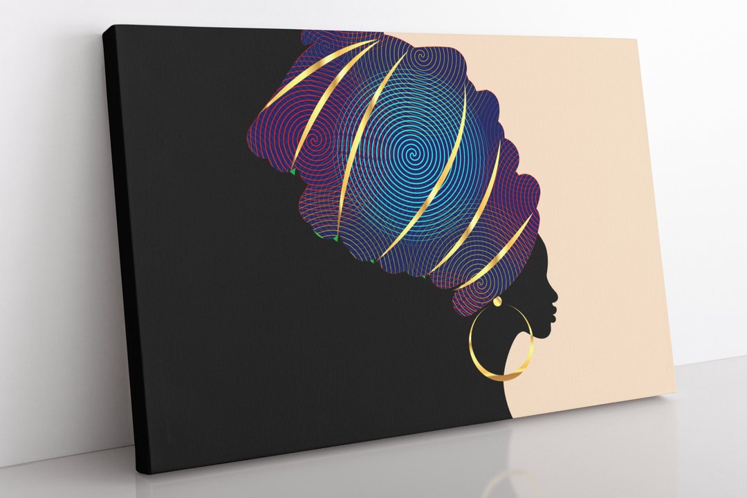 African Canvas Wall Art, Large Framed African Art Canvas Print Home