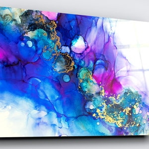 Alcohol Ink Abstract Art: High Gloss Acrylic Glass Print