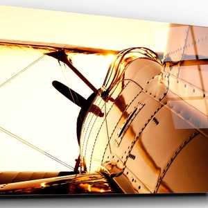 Vintage Airplane Acrylic Glass Print: High Gloss Aeroplane Wall Art