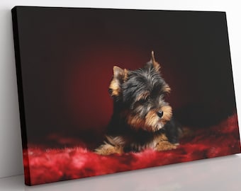 Yorkshire Terrier Canvas Print: Framed Dog Wall Art