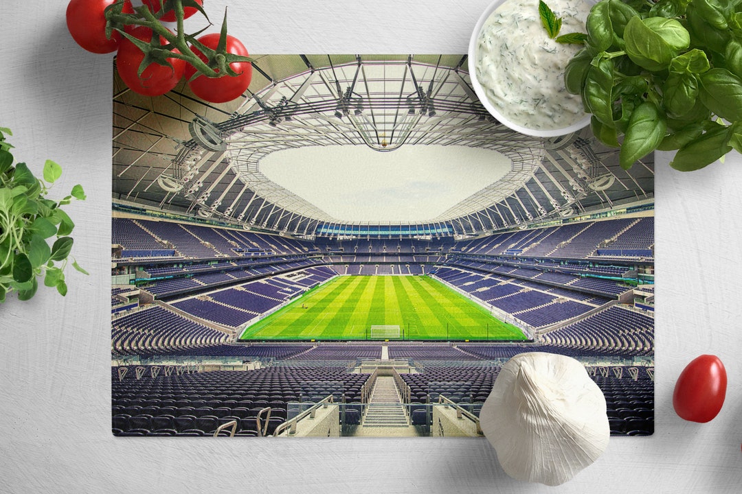 Tottenham Stadium Tempered Glass Chopping Board: Spurs Fan Kitchen ...