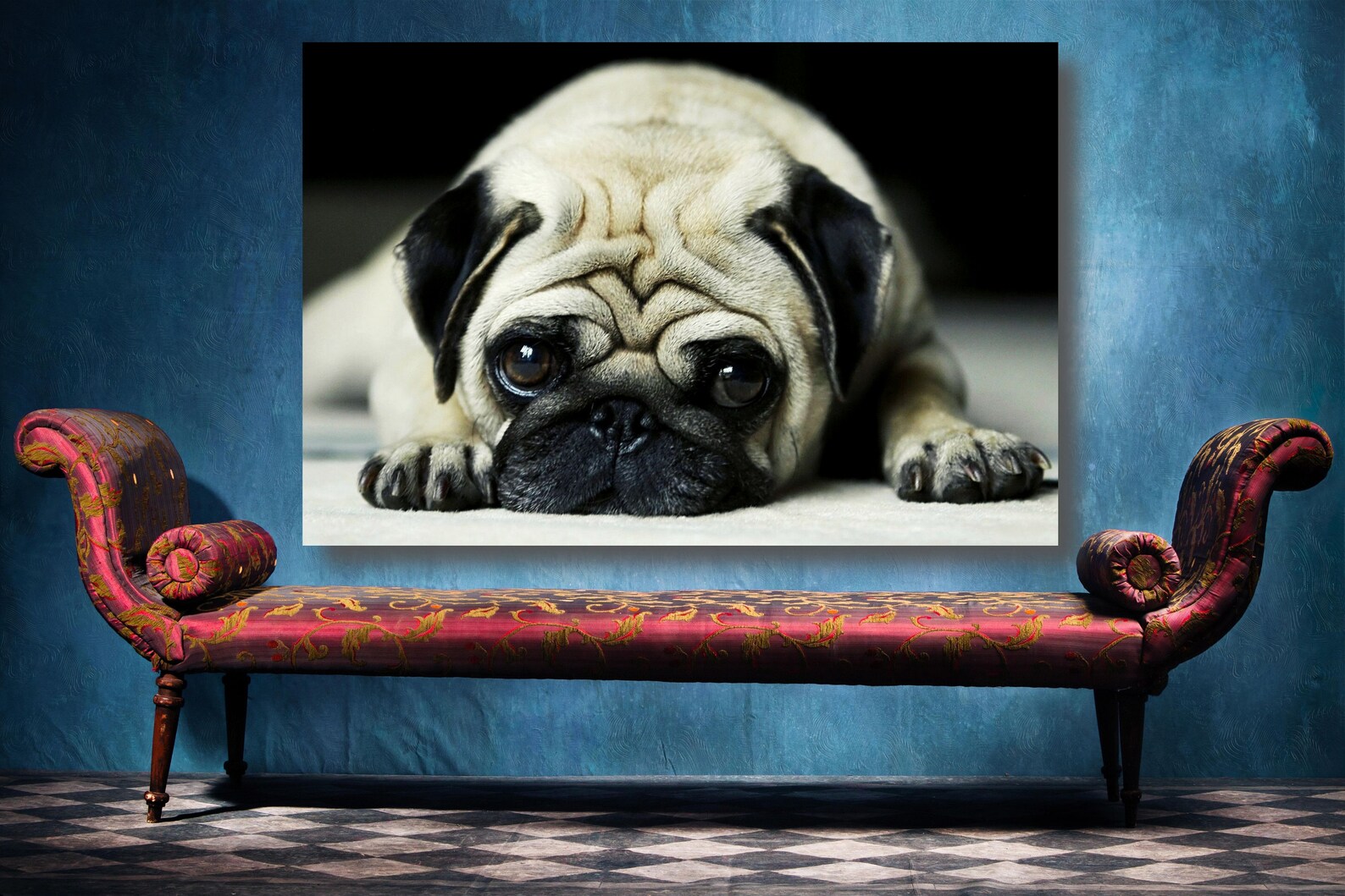 leinwand hund