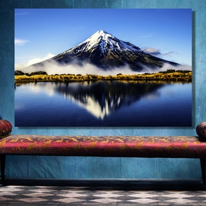 Mount Taranaki Print: New Zealand Mountain Landscape Wall Art