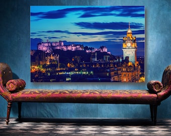 Edinburgh Skyline Art Print: Scotland Cityscape Poster
