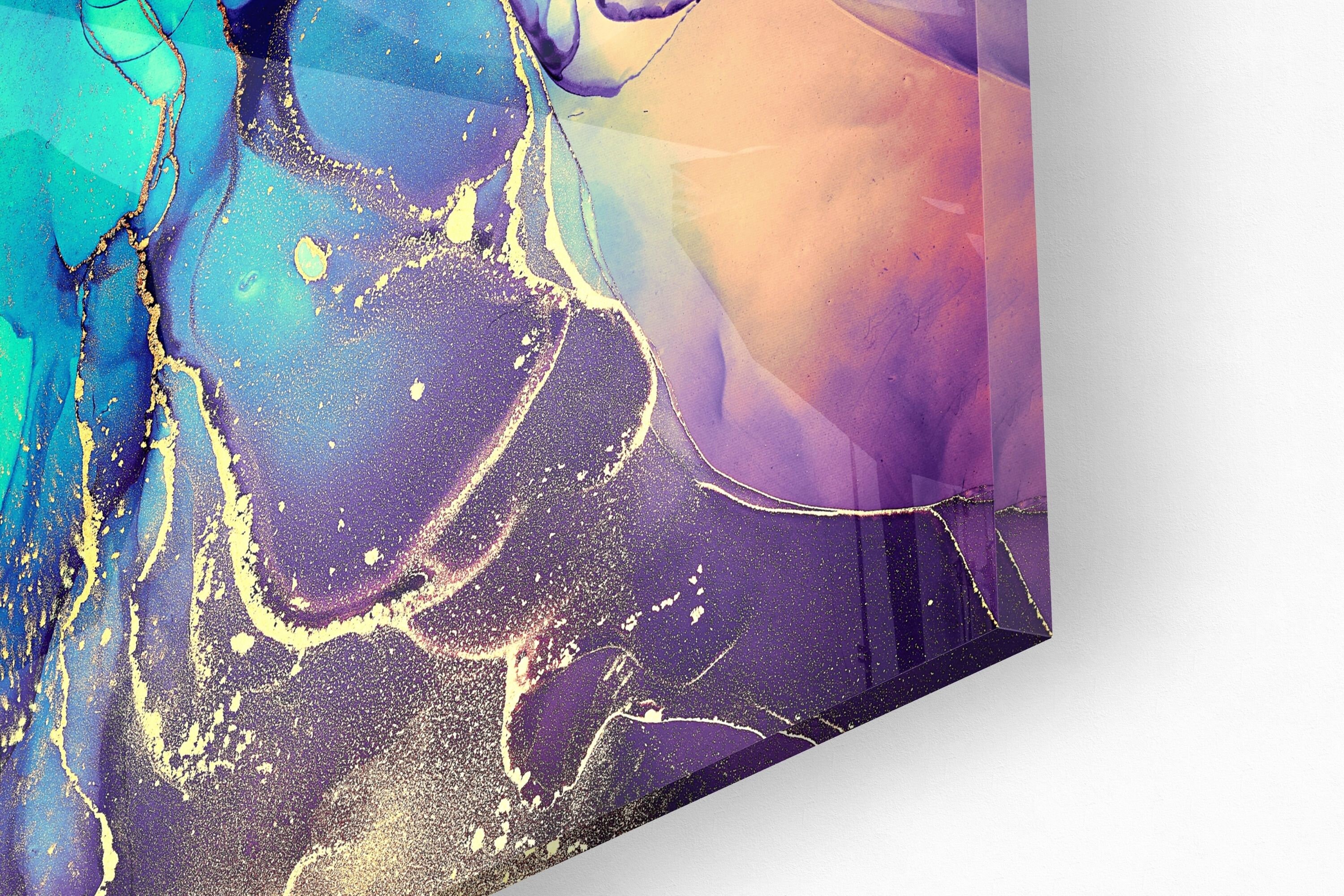 Abstract Art Acrylic Glass Wall Art Large High Gloss Boho Etsy UK