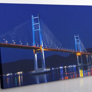 Machang Bridge Canvas Print: Changwon South Korea Cityscape Wall Art