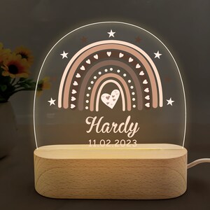 Rainbow Night Light, Personalized Name Night Light, Bedroom Lamp, Custom Night Light for Kids, Toddler Lamp, Baby Shower Gift, Room Decor