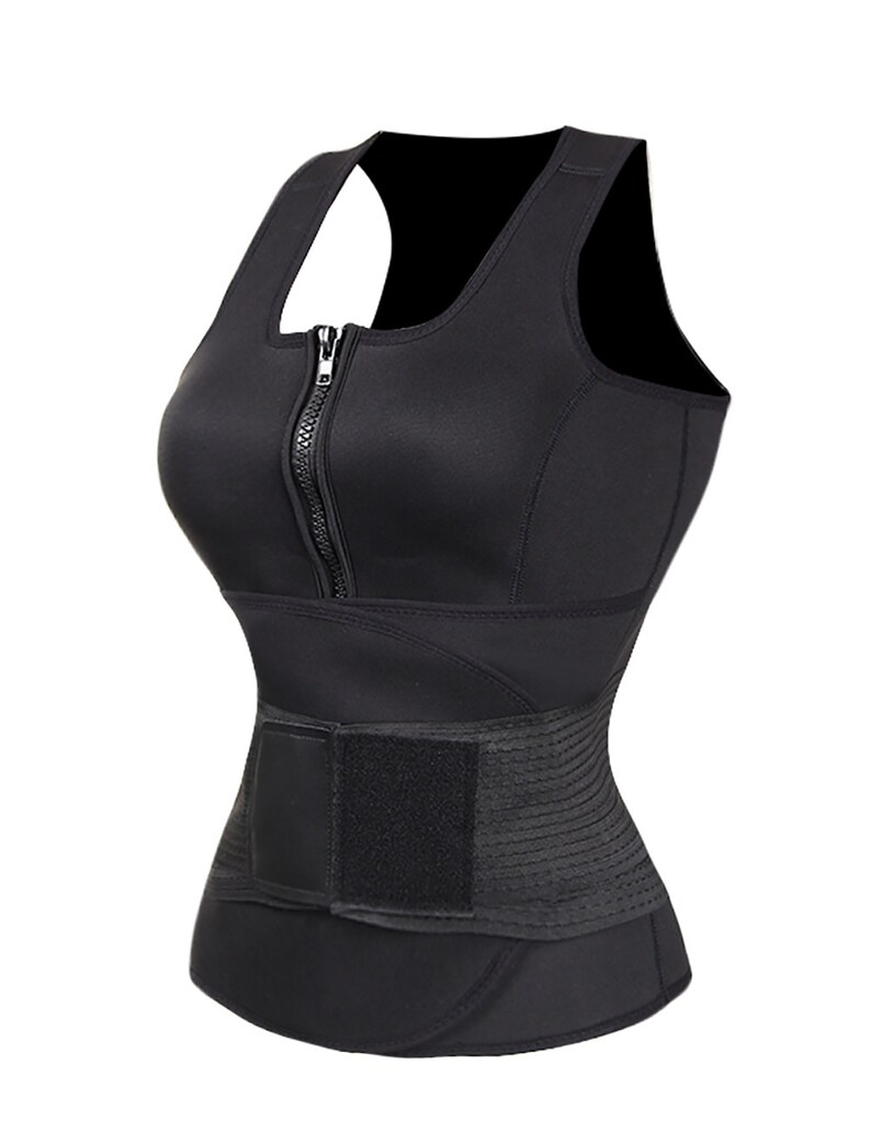 Neoprene Belt Tummy Control Body Shapers Slimming Sweat Vest Firm Control Adjustable Waist Trimmer Belt Vest Figure Slimmer