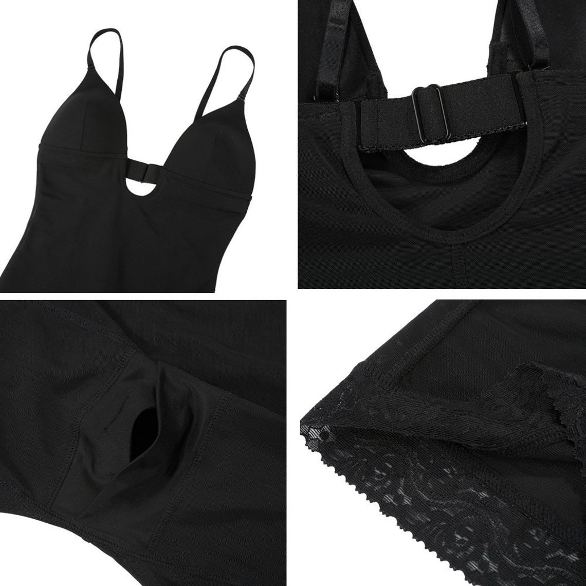 Plunge V Bodysuit Push Up Shapewear Shapewear Bodysuit V Etsy