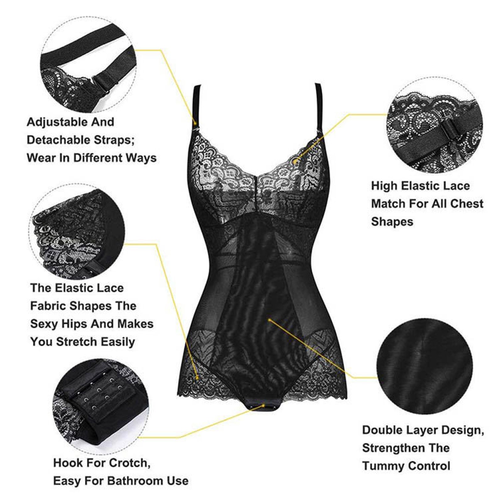 Exquisite Body Shaper Strap Lace Hourglass Shapewear Etsy