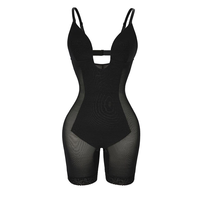 Plunge V Bodysuit Push Up Shapewear Shapewear Bodysuit V Etsy