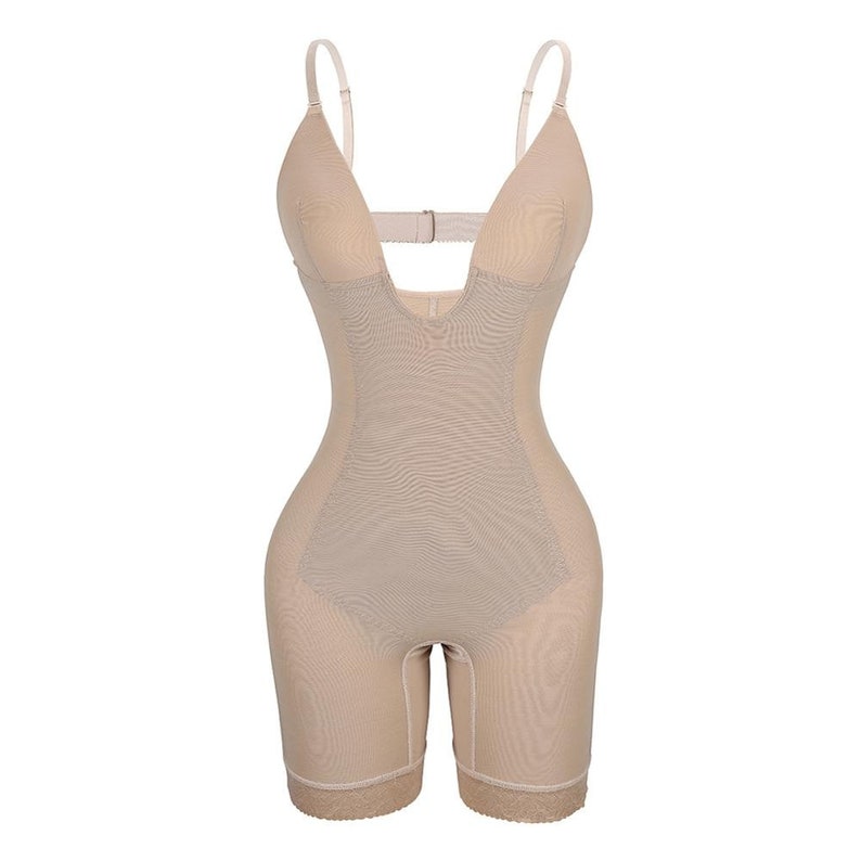Plunge V Bodysuit Push Up Shapewear Shapewear Bodysuit V Etsy
