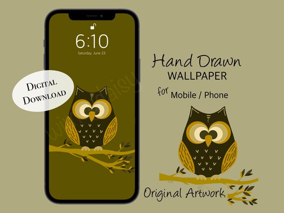 Brown Owl Wallpaper Iphone Golden Owl Iphone Wallpaper Hand - Etsy Brown Owl Wallpaper Iphone Golden Owl Iphone Wallpaper Hand - Etsy