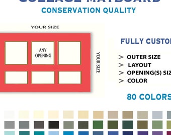 Collage Matte - Fully Custom - Archival Quality - Your Desired Layout - Any Size Up To 30x40