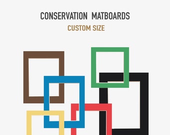 Your Picture Mat Sizes - Fully Custom Matting -ARCHIVAL - SINGLE, Any Size Up To 30x40"