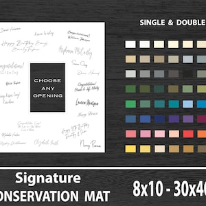 Signature Mat, Conservation Grade, Variety of Colors, Custom Sizes up to 30x40"