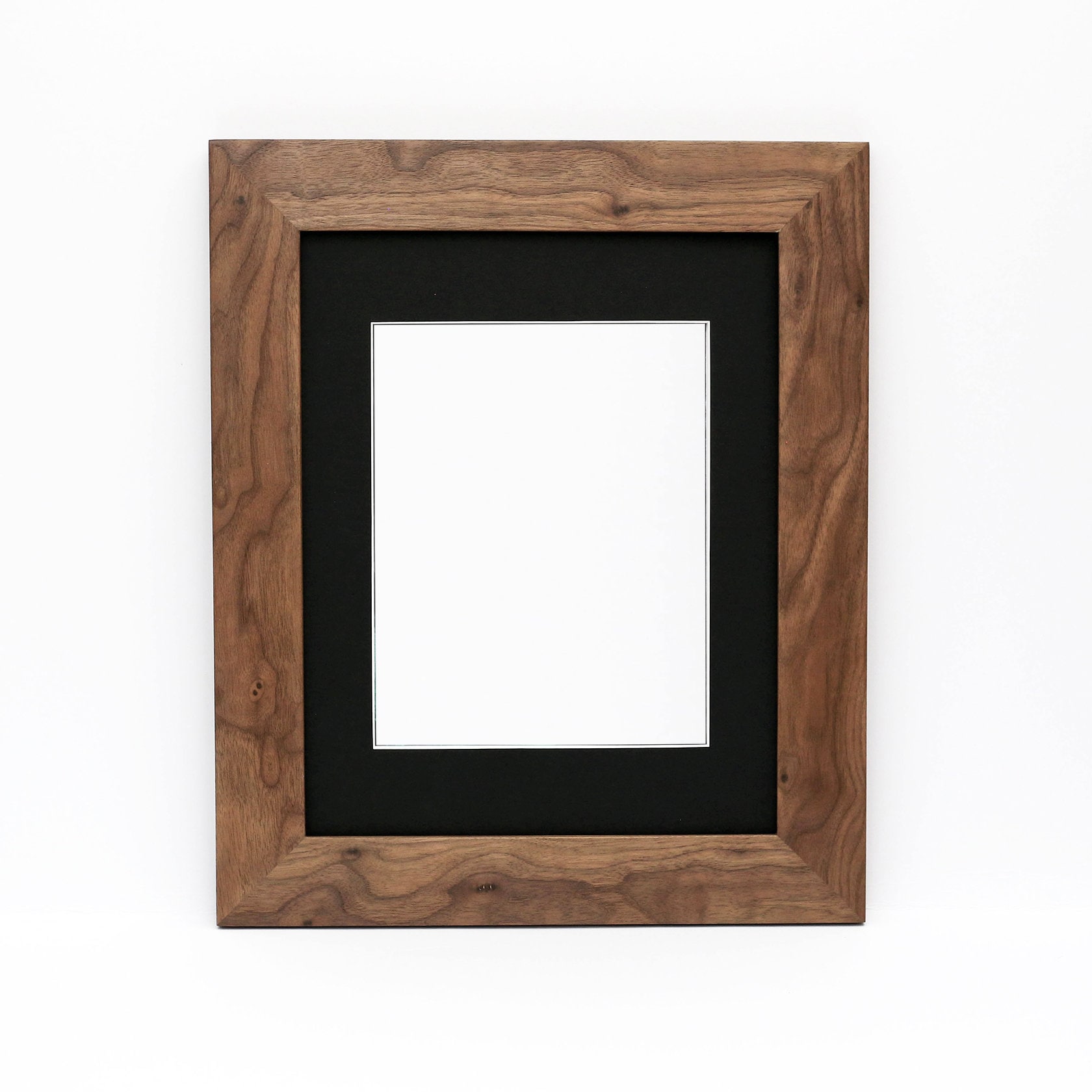 11x14 Black Walnut Photo Frame | Matted to 8x10 | 1.75