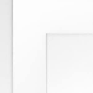 May include: A white mat with a white border around the edge. The mat has a smaller white rectangle cut out in the center.